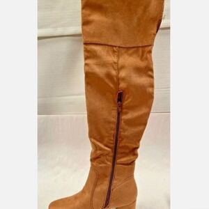 NWOT - .Women's Over The Knee Low Block Heel Boots-Linden Size 8
